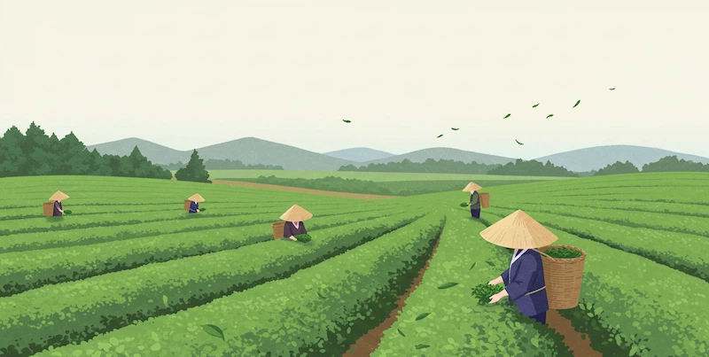 お茶摘み