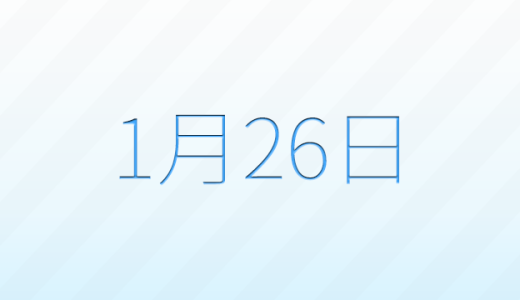 今日は何の日？1月26日の記念日雑学